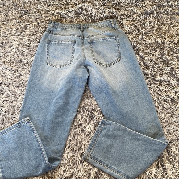 Forever 21 Distressed High Waist Light Blue Jeans Size 26 - Picture 9 of 10